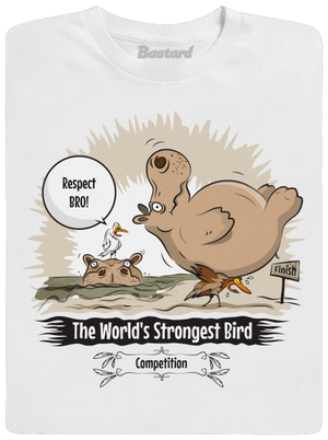 Strongest bird férfi hosszú ujjú póló White