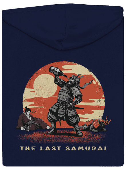 The last samurai cipzáras férfi pulóver Navy
