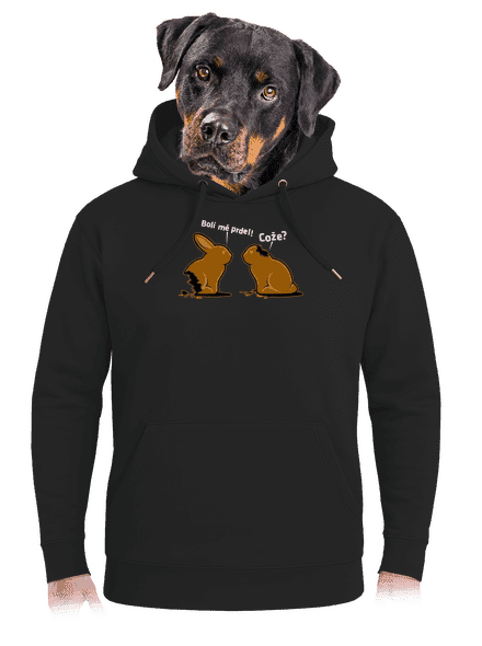Fáj a seggem! unisex prémium pulóver Dark Black
