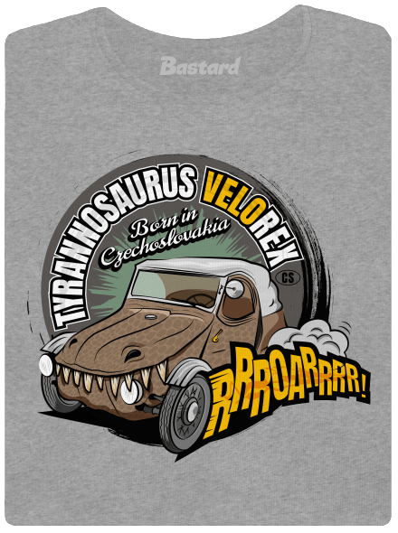 Tyrannosaurus Velorex női póló Dark Gray Melange