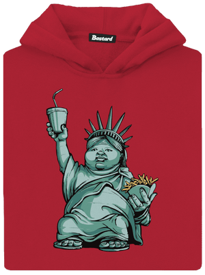 Amerikai bálvány gyerek kenguruzsebes pulóver Fire Red