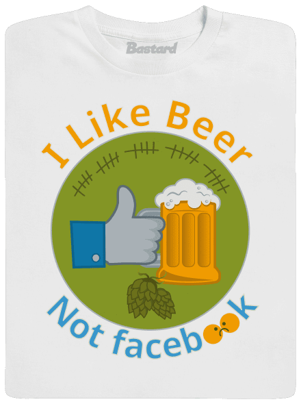 I like beer férfi hosszú ujjú póló White