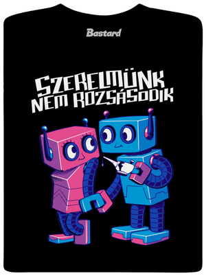 Robotok férfi hosszú ujjú póló Black