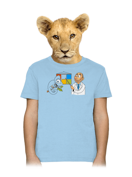 Kaméleon az orvosnál gyerek póló Sky Blue