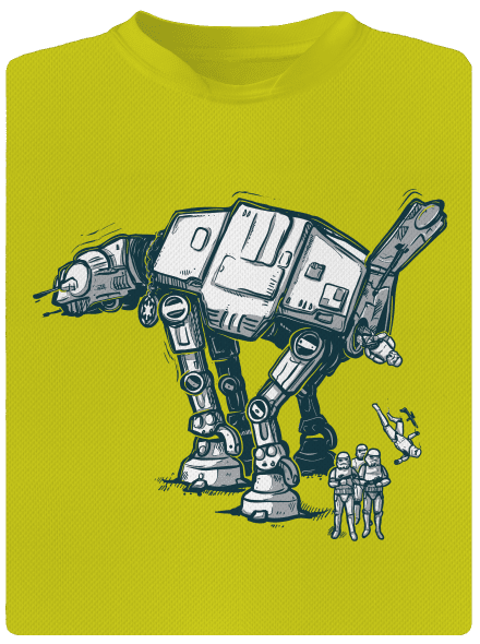 AT-AT férfi sportpóló Neon Yellow