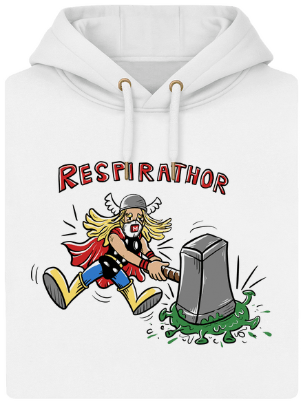 Respirathor unisex prémium pulóver Snowwhite