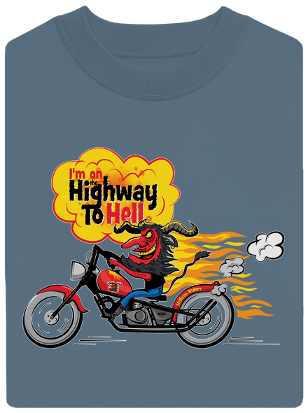 Highway to hell unisex crewneck Nordic Blue