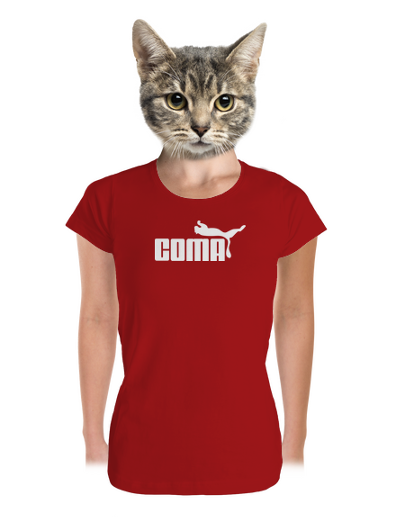 Coma prémium női póló Red Mal
