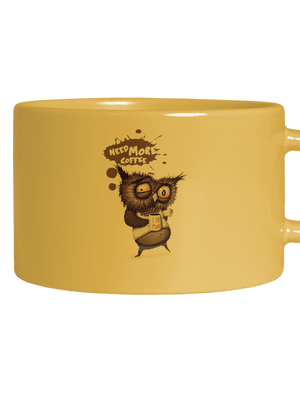 I need more coffee macaron bögre Yellow Macaron