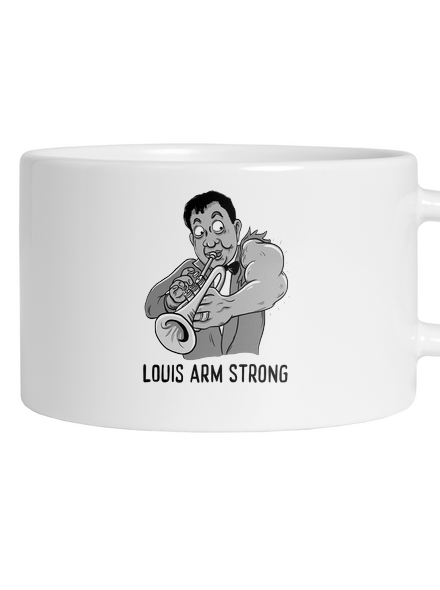Louis Armstrong macaron bögre White