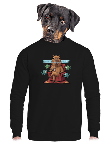 Békében elsüllyedve unisex crewneck Black