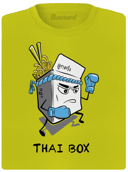 Thai box női sportpóló Neon Yellow