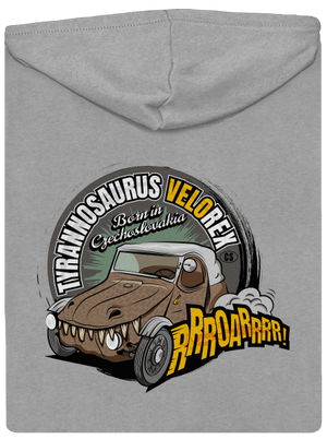 Tyrannosaurus Velorex cipzáras férfi pulóver Light Melange