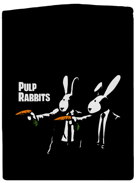 Pulp Rabbits cipzáras férfi pulóver Black