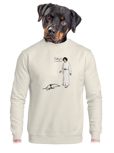 Luke és Leia unisex crewneck Off White