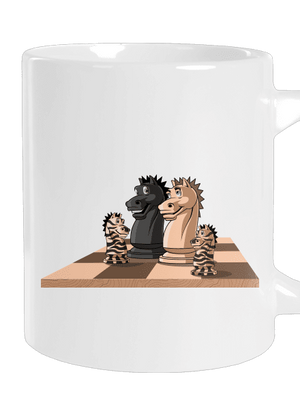 Sakkcsalád nagy bögre White