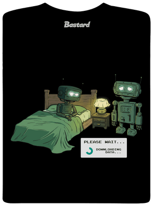 Robot romantika férfi hosszú ujjú póló Black