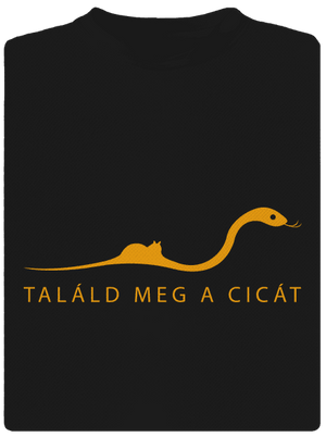 Találd meg a cicát gyerek sport póló Black