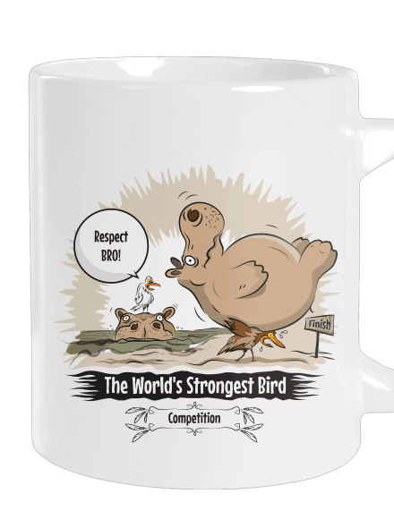Strongest bird nagy bögre White