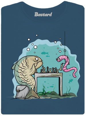 A halat nem lehet kifogni prémium női póló Petrol Blue