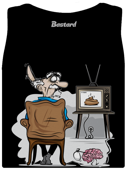 TV News klasszikus női trikó Black