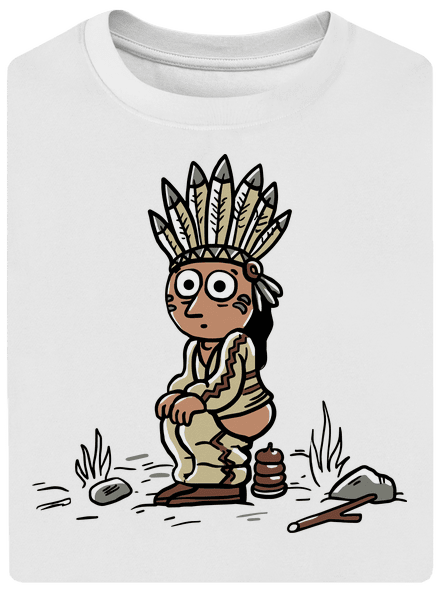 Indián unisex túlméretezett póló White
