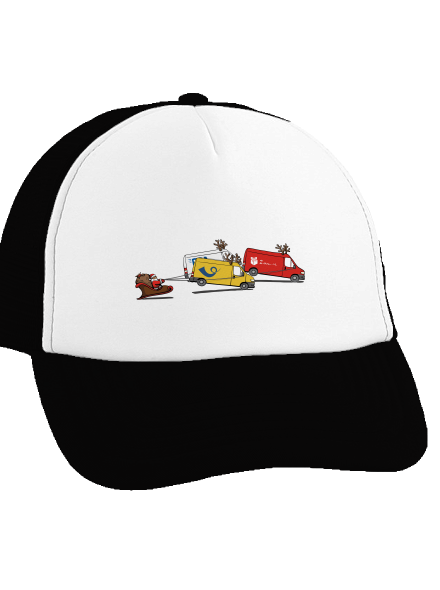 Mikulás rénszarvassal teherautós sapka Black cap