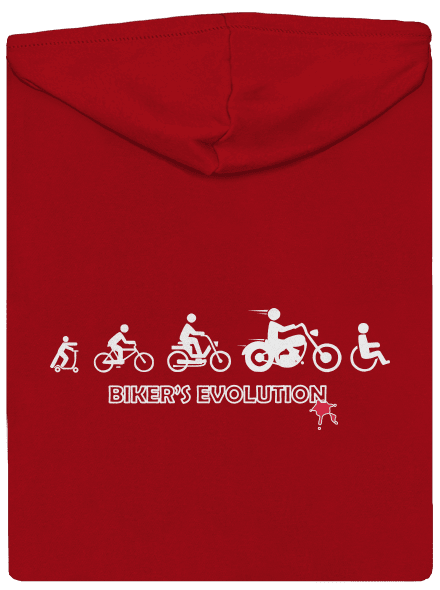 Bikers evolution cipzáras férfi pulóver Red