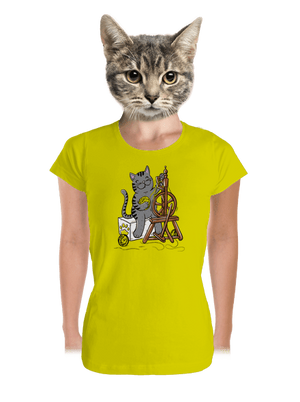 Dorombol a macska prémium női póló Lemon