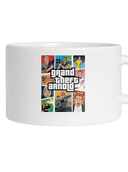 Grand Theft Arnold macaron bögre White