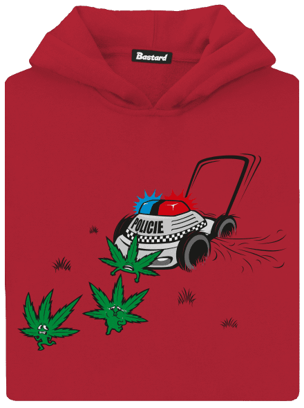 Ganja bust gyerek kenguruzsebes pulóver Fire Red