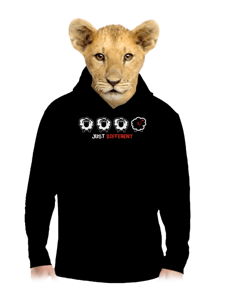 Fekete bárány gyerek kenguruzsebes pulóver Black