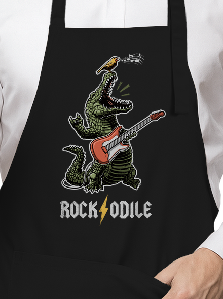 Rockodile kötény Black