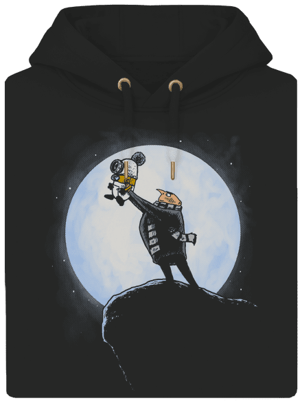 Minyon király unisex prémium pulóver Dark Black