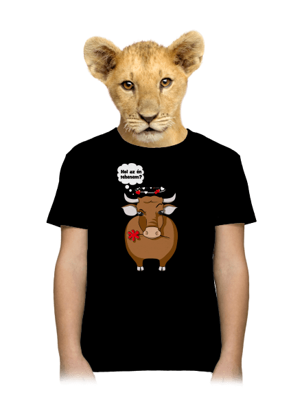 Tehén és bika gyerek póló Black