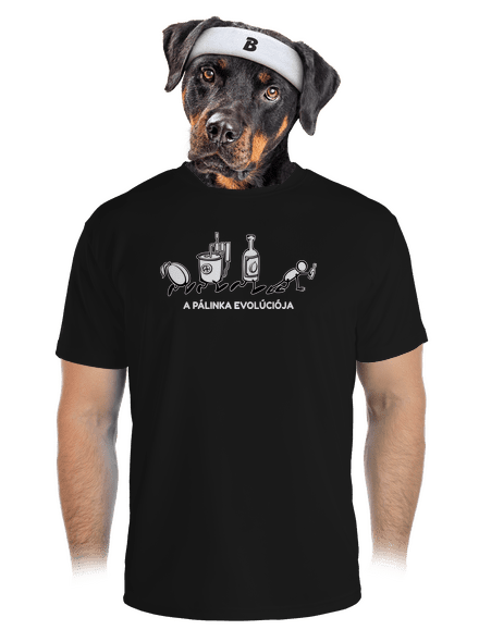  férfi sportpóló Black