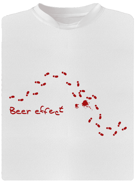 Beer effect férfi sportpóló White