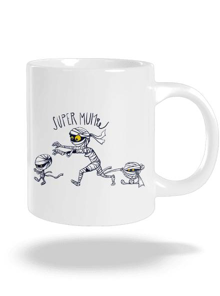 Super mumie nagy bögre White