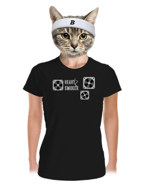 Heavy smoker női sportpóló Black