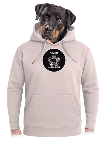 Gimme high five unisex prémium pulóver Rose Chalk