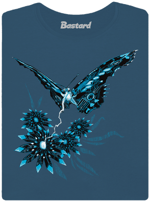 Fake nature prémium női póló Petrol Blue