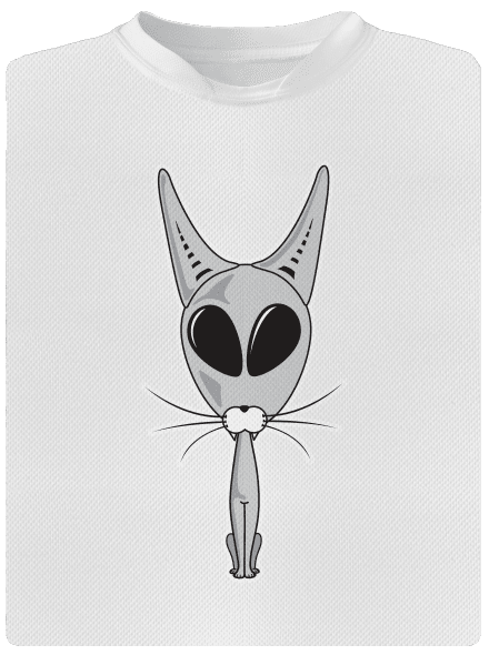 UFO cat gyerek sport póló White