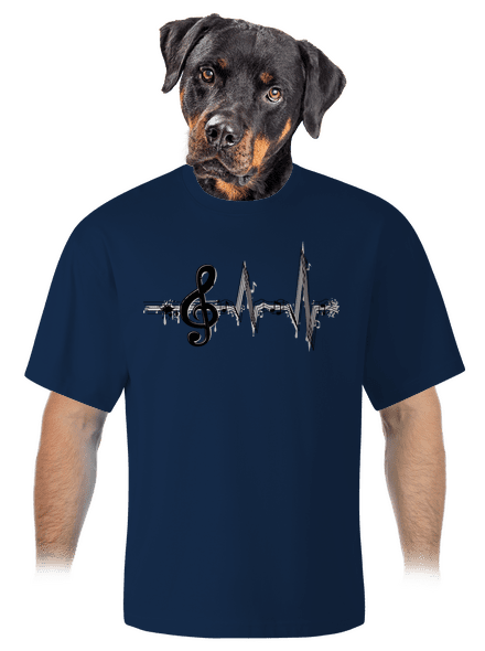 A zene az életem unisex túlméretezett póló Midnight Blue