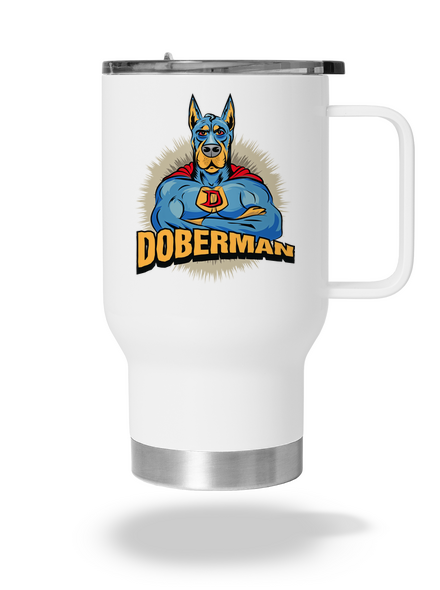 Doberman termosz bögre White