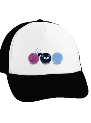 Macska teherautós sapka Black cap