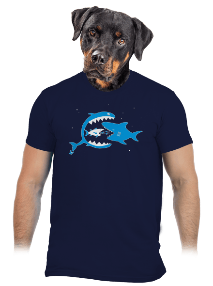 Halak férfi póló Navy