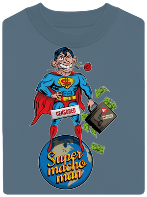 Supermachoman unisex crewneck Nordic Blue
