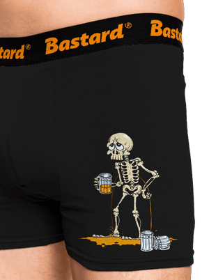 Csontváz és sör boxeralsó Black