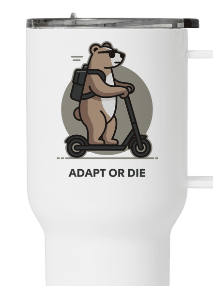 Adapt or die termosz bögre White