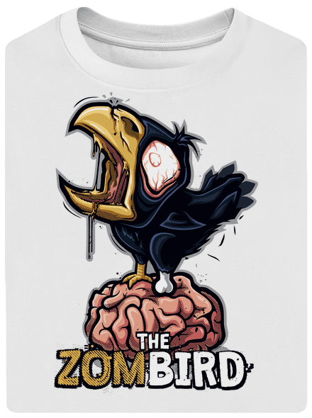 Zombird unisex túlméretezett póló White